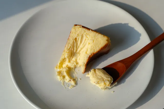 Composición de producto con tarta de queso