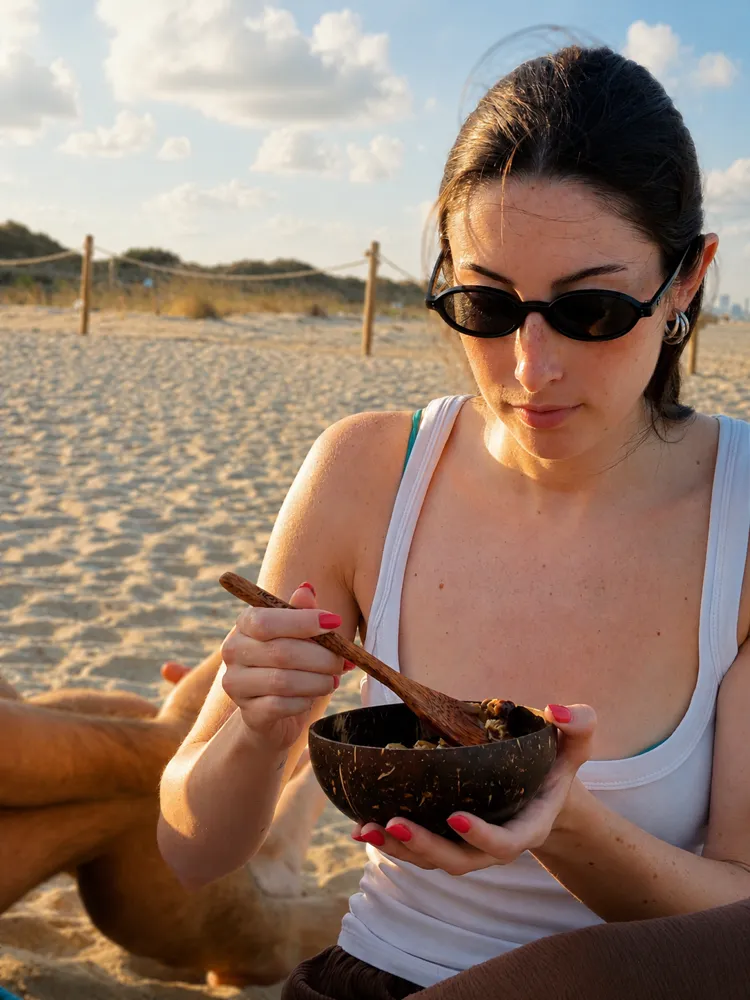 Fotografía de producto de açaí en contexto